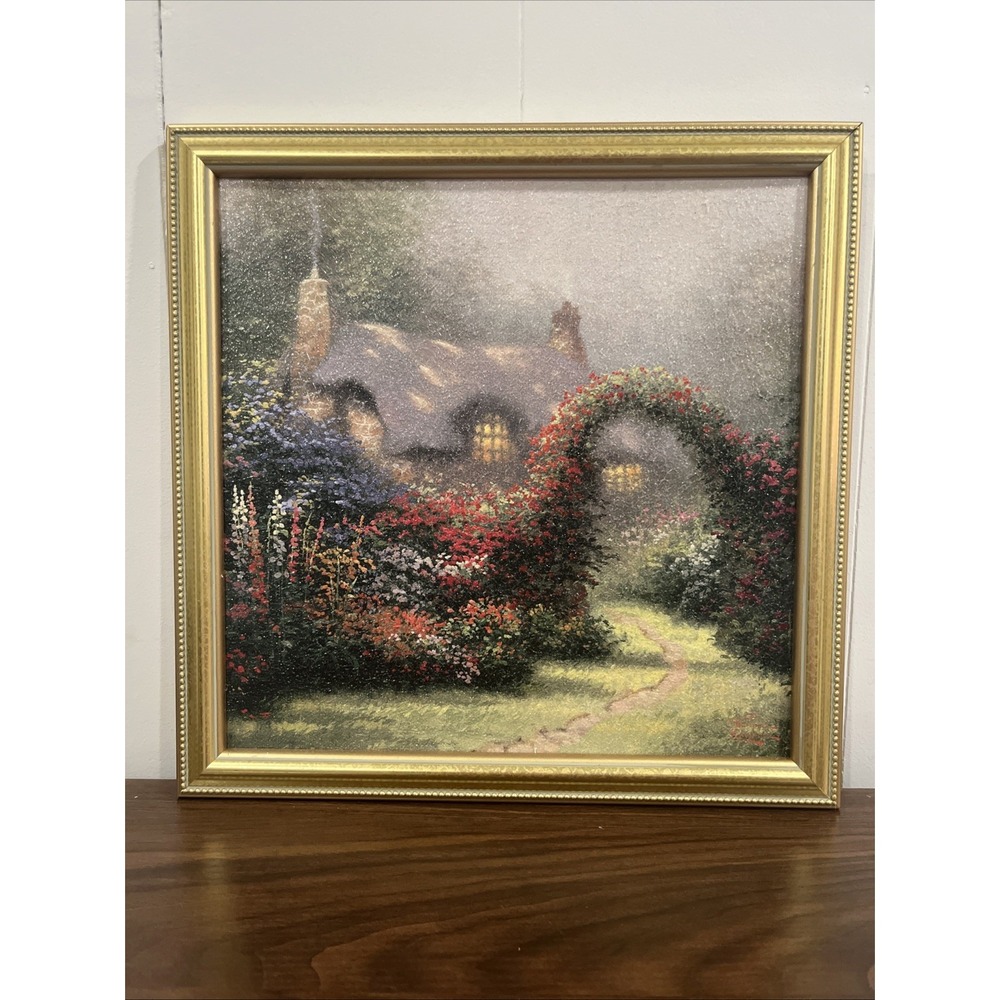 Thomas Kinkade Textured Accent Print Glory Of Morning COA Framed 15"
